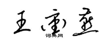 梁锦英王冲燕草书个性签名怎么写