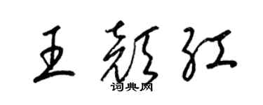 梁锦英王颜红草书个性签名怎么写