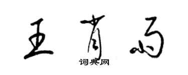 梁锦英王肖雨草书个性签名怎么写