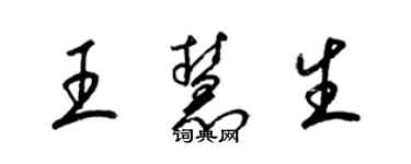 梁锦英王慧生草书个性签名怎么写