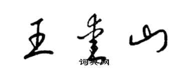 梁锦英王爱山草书个性签名怎么写