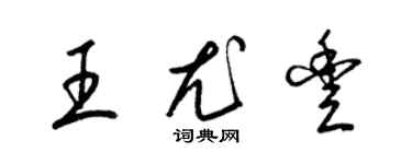 梁锦英王尤丰草书个性签名怎么写