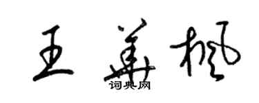梁锦英王华枫草书个性签名怎么写