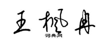 梁锦英王枫冉草书个性签名怎么写