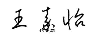 梁锦英王嘉怡草书个性签名怎么写