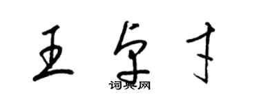 梁锦英王卓才草书个性签名怎么写