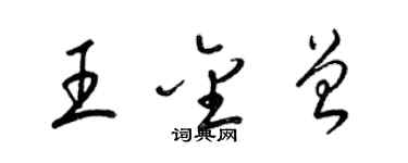 梁锦英王金曾草书个性签名怎么写