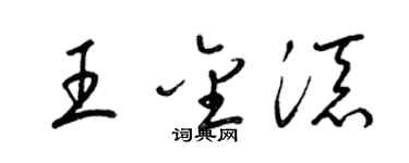 梁锦英王金添草书个性签名怎么写