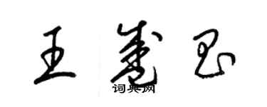 梁锦英王盛昌草书个性签名怎么写