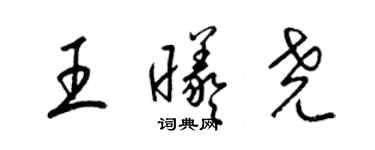 梁锦英王曦尧草书个性签名怎么写