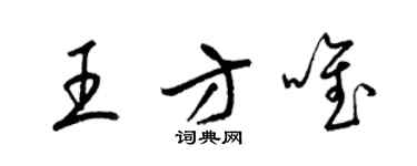 梁锦英王方唯草书个性签名怎么写