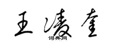 梁锦英王凌奎草书个性签名怎么写