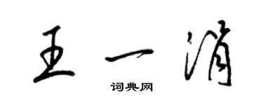 梁锦英王一涓草书个性签名怎么写