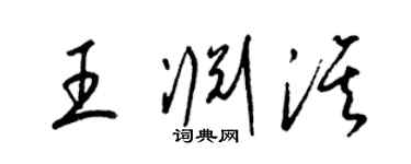 梁锦英王渊淇草书个性签名怎么写