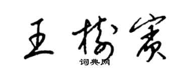 梁锦英王树宾草书个性签名怎么写
