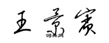 梁锦英王景宾草书个性签名怎么写