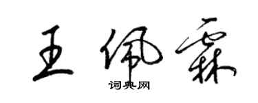梁锦英王佩霖草书个性签名怎么写