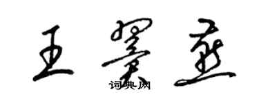 梁锦英王翼燕草书个性签名怎么写