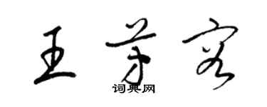 梁锦英王芳容草书个性签名怎么写