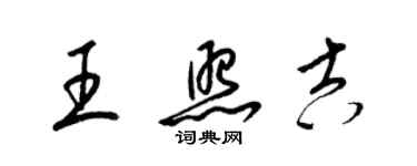 梁锦英王照吉草书个性签名怎么写