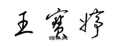 梁锦英王宝婷草书个性签名怎么写