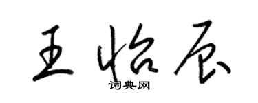 梁锦英王怡辰草书个性签名怎么写