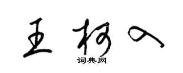 梁锦英王柯入草书个性签名怎么写