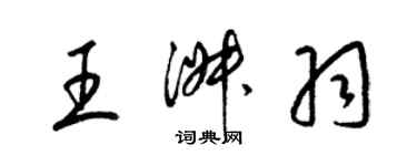 梁锦英王淑羽草书个性签名怎么写
