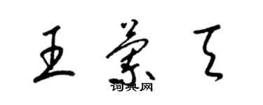 梁锦英王兰天草书个性签名怎么写
