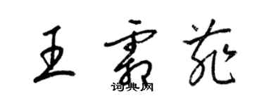 梁锦英王霜菲草书个性签名怎么写