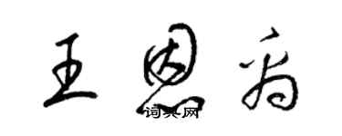梁锦英王恩禹草书个性签名怎么写