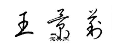 梁锦英王景莉草书个性签名怎么写