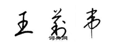 梁锦英王莉韦草书个性签名怎么写