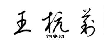 梁锦英王杭莉草书个性签名怎么写