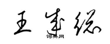 梁锦英王成总草书个性签名怎么写