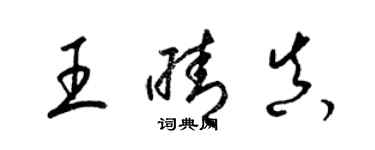 梁锦英王晴真草书个性签名怎么写