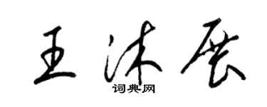 梁锦英王沐展草书个性签名怎么写
