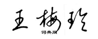 梁锦英王梅玲草书个性签名怎么写