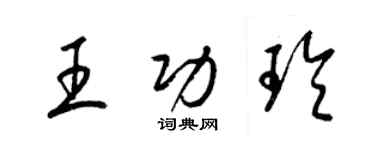 梁锦英王功玲草书个性签名怎么写