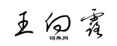 梁锦英王向露草书个性签名怎么写
