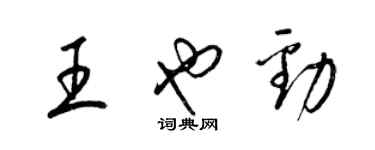 梁锦英王也劲草书个性签名怎么写