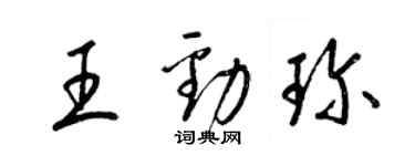 梁锦英王劲珍草书个性签名怎么写