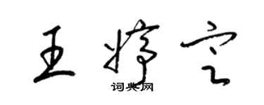 梁锦英王婷定草书个性签名怎么写