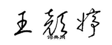 梁锦英王颜婷草书个性签名怎么写