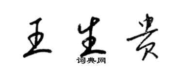 梁锦英王生贵草书个性签名怎么写