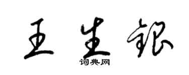 梁锦英王生银草书个性签名怎么写
