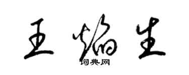 梁锦英王焰生草书个性签名怎么写