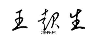 梁锦英王起生草书个性签名怎么写