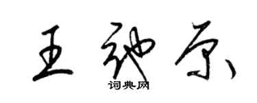 梁锦英王弛原草书个性签名怎么写