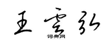 梁锦英王云弘草书个性签名怎么写